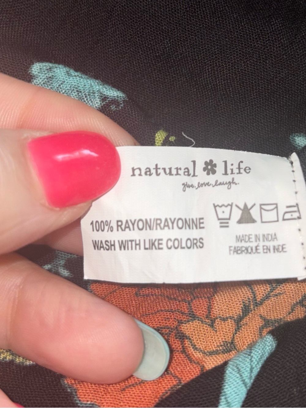NWT Natural Life Reyna Maxi Dress Large Black Floral Deep V Neck Boho - Picture 8 of 8